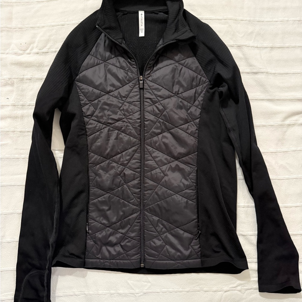 Athleta Black Quilted Puffer Jacket